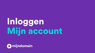 Inloggen op Mijn account  Mijndomein [upl. by Vasya]