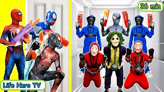 SpiderMan Rescue Joker  TEAM SPIDERMAN JOKER BAD GUY VENOM  LIVE ACTION MORE [upl. by Anhej]