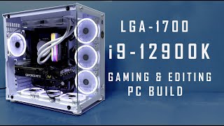 intel i9 12900K RTX 3070TI GAMING AND EDITING PC BUILD 2022 [upl. by Banwell]