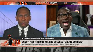 Joe Burrow DEBATE 🔥 Stephen A amp Swagu think Shannon Sharpe has LOST HIS MIND 👀  First Take [upl. by Junie]