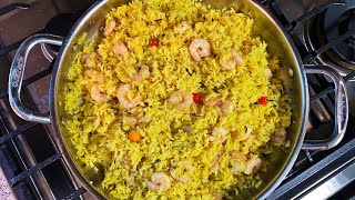 Delicious Garlic Shrimp Rice Recipe TastyTuesdays  CaribbeanPotcom [upl. by Aekahs]