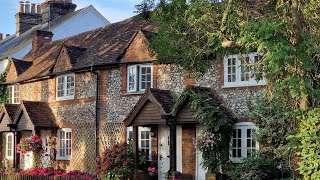 Walk in Beautiful Downley Village High Wycombe England  Flint Cottages  Ambient Music  Chilterns [upl. by Vowel]