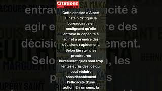 La bureaucratie réalise la mort de toute action  Albert Einstein [upl. by Angele]