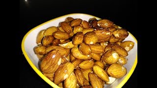 2 Ingredient Honey Caramelized Roasted Almonds in 2 mins  2 मिनट में कैरमेल युक्त भुना शहद बादाम [upl. by Eussoj]