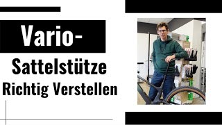 So verstellst du deine Vario Sattelstütze richtig Einstellung und Bedienung [upl. by Dlonra]