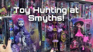 TOY HUNTING AT SMYTHS IN ENGLAND Monster High G3 Spectra and more Featuring my gf [upl. by Ardnat177]