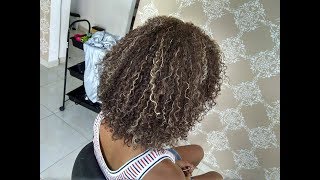 Luzes em cabelo cacheado [upl. by Gnilrad]