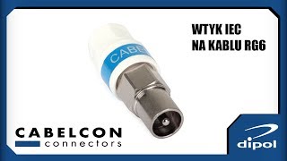 Wtyk antenowy IEC Cabelcon na przewodzie RG6 [upl. by Darcee]