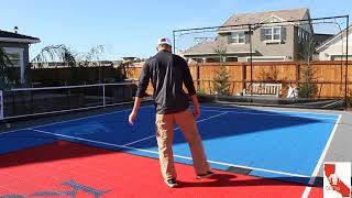 PickleballBasketball Court Install Part 6  Flex Court Rebounder and Picklenet Deluxe review [upl. by Lenahc490]