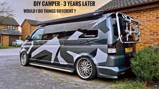 VW T5 DIY self built camper  3 years on [upl. by Ushijima]