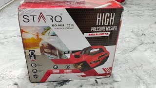 Starq AWP28 High pressure washer Adjustable amp Waterproof unboxing and test review [upl. by Airdnax]