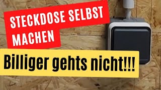 Installation einer Steckdose  Billiger gehts nicht  Steckdose anschließen [upl. by Ahsekahs]