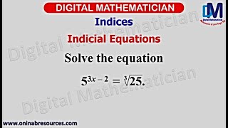 Indicial Equations [upl. by Dawson]