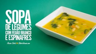 Sopa de Legumes com Feijão Branco e Espinafres [upl. by Laurent]