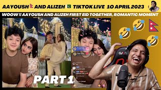 ROMANTIC  AAYOUSH AND ALIZEH FIRST EID TOGETHER LOVELY MOMENT 😍  APRIL 10  Reaction Video PART 1 [upl. by Yer]