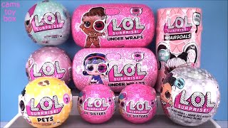 LOL New Surprise DOLLS HairGoals Under Wraps PETS LIL SiSters Series 1 3 4 5 Unboxing TOYS BLING [upl. by Hannahoj]