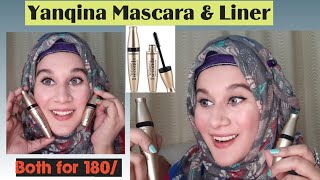 YANQINA Volume 1 Second MascaraEyelinerQuality👍Affordable Review amp Demo《Essentials by Sarah》 [upl. by Dlaregztif]