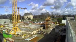 Timelapse  construction du pôle Enseignement Physique et Systèmes de lISAE [upl. by High]