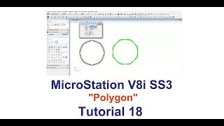 MicroStation V8i SS3 Polygon Tutorial 18 [upl. by Adnyleb]