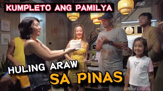 APAT NA CELEBRATION SA HULING ARAW SA PINAS  MAMISS NAMIN ITO  Jpinoy Vlogs 🇵🇭🇯🇵 [upl. by Bachman452]