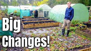 BIG Changes At The Allotment In Autumn  Planting Garlic  Squash Harvest [upl. by Nawoj]