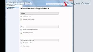 Unter Thunderbird erstes EMailKonto einrichten zum Beispiel Hotmailde Supportnet Tipp [upl. by Aital]