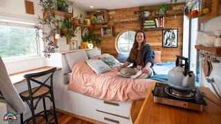 Tiny House Living Her Journey of SelfSufficiency and Comfort [upl. by Narrat]