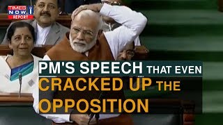 Top moments when PM Modis sense of humour cracked up the opposition  Times Now iExplain [upl. by Hull]