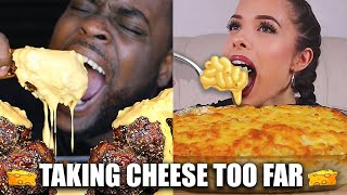 WHEN MUKBANGERS TAKE CHEESE TOO FAR compilation [upl. by Eatnom]