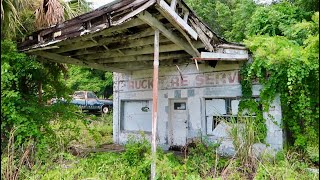 Florida Roadside Attractions amp Abandoned Places  Forgotten Gas Station amp Relics Of Crescent City [upl. by Haelak222]