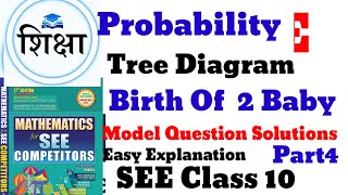 Probability of Tree Diagram Class 10 SEE Mathematics Model Question Solutions in Nepali [upl. by Nnuahs806]