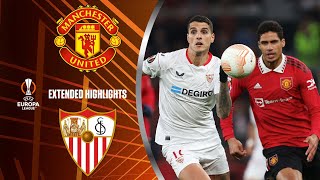 Man United vs Sevilla Extended Highlights  UEL QuarterFinals  Leg 1  CBS Sports Golazo [upl. by Karl]