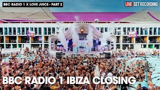 BBC RADIO 1 x LOVEJUICE  Ibiza Closing  Ibiza Rocks  Sammy Porter b2b George Mensah  300723 [upl. by Gratiana]