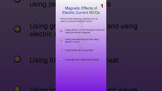 TOP 50 MCQ Magnetic Effects of Electric Current Part 19 [upl. by Marola]