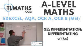 ALevel Maths G207 Differentiation Differentiating akx [upl. by Murtha]