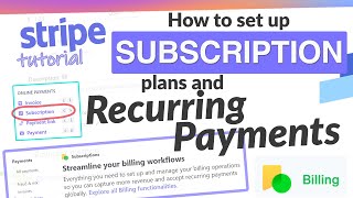 Stripe Subscriptions amp Billing Plans  Recurring Payments with Stripe Subscription Tutorial [upl. by Folberth]