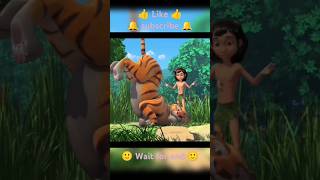 🙂 sherkhan bana bacha 😀 shorts ytshorts mowgli cartoon trending [upl. by Airetas]