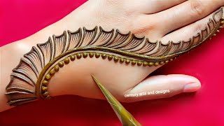 Very beautiful stylish back hand mehndi design  easy mehndi design  simple mehndi design  mehndi [upl. by Graniela172]