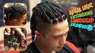 Straight hair dreadlocks extensions Dreads extension tutorial how to install dreads [upl. by Anyala]