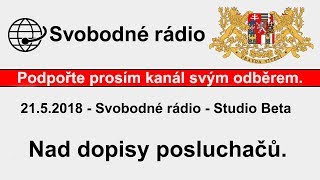 2152018  Svobodné rádio  Studio Beta  Nad dopisy posluchačů [upl. by Rodnas]