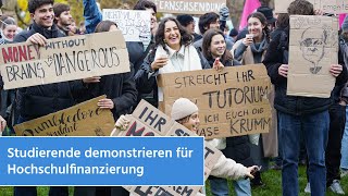 Studierende demonstrieren für Sicherung der Hochschulfinanzierung  STUGGITV [upl. by Suoivatra]