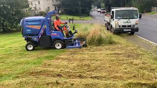 Iseki SF450 cutting wild flower verges [upl. by Andrus276]