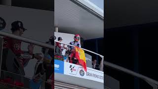 Marc Marquez dancing with Indira Paganotto at Moto GP de Jerez 🏍️ 🕺 [upl. by Anael]