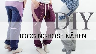 Jogginghose quotFeierabendHeldinquot nähen  DIY Tutorialtime I Hilli Hiltrud [upl. by Enelrihs]