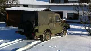 VW Iltis Bombardier Sound  snow traction test [upl. by Nodearb]