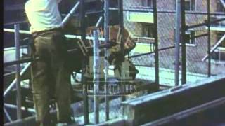 Bricklayers at work in the 1950s Archive film 94153 [upl. by Geminius856]