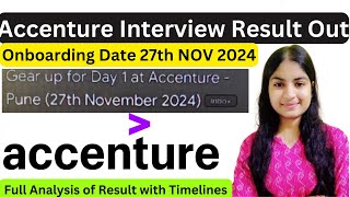 Accenture Big Good News  Interview Result Announce  Onboarding  27th November  Must Watch 💥☺ [upl. by Ragas653]