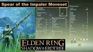 Elden Ring Shadows of the Erdtree Messmers Spear of the Impaler Moveset [upl. by Vanni139]