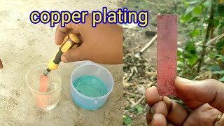 electroless copper plating at home  how to do copper plating at home  homemade copper plating [upl. by Iatnahs]