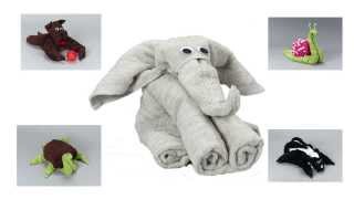 Towel Origami Animal  Creative Towel Folding Instructions Available On DVD And Online [upl. by Silecara]